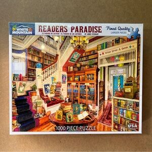 3/$25 White Mountain Readers Paradise 1000 piece jigsaw puzzle 24”x30” NEW